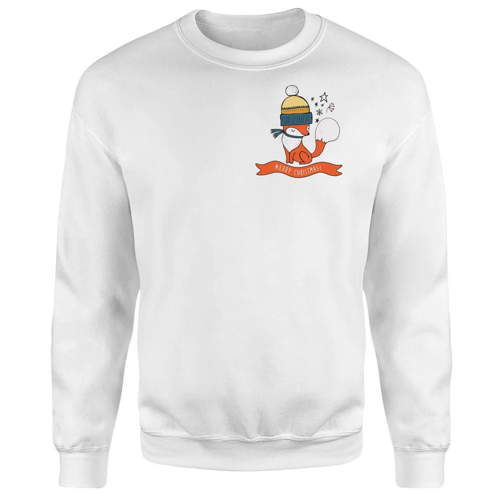Pull de Noël Homme Fox Pocket - Blanc - S - Blanc Image 1