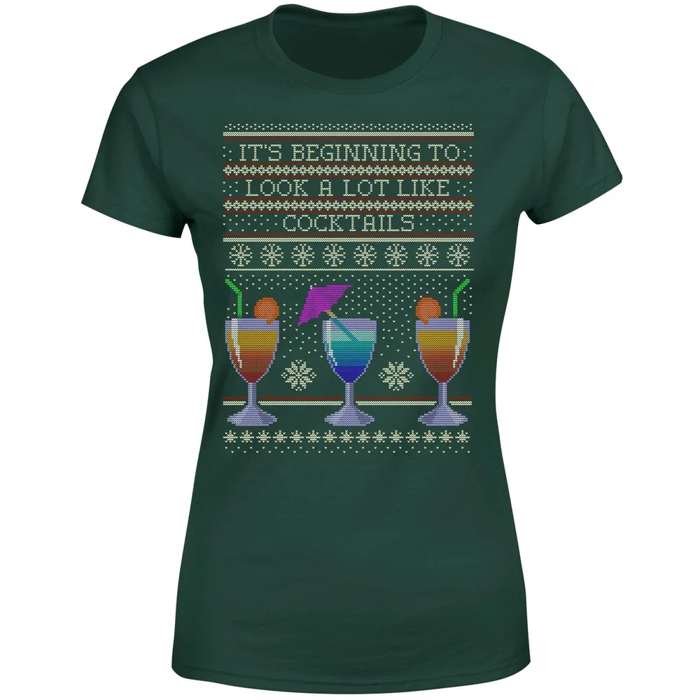 T-Shirt Homme It's Beginning To Look A Lot Like Cocktails - Vert - S - Vert Forêt Image 1