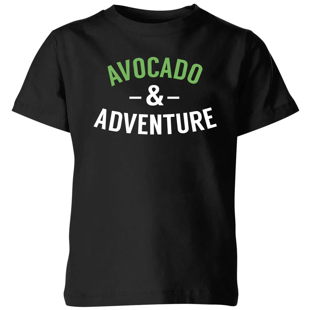 Avocado and Adventure Kids' T-Shirt - Black - 3-4 ans - Noir Image 1