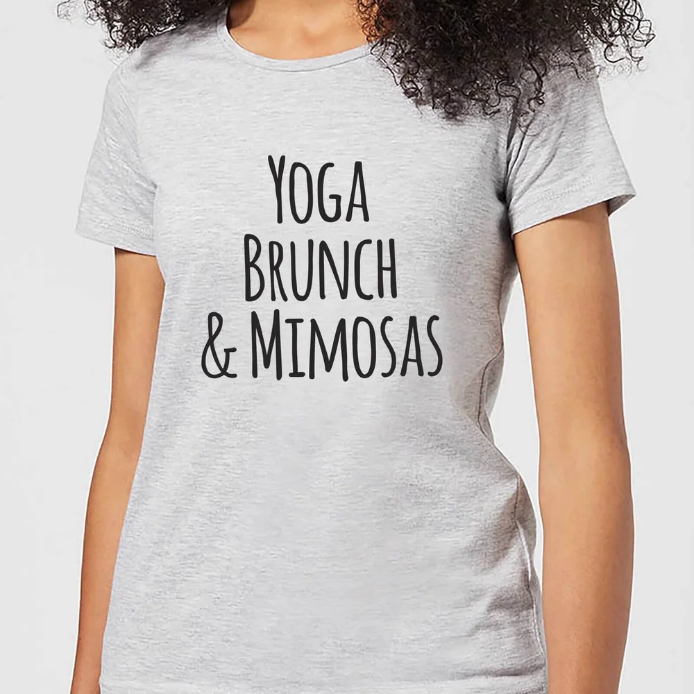 Yoga Brunch and Mimosas Women's T-Shirt - Grey - S - Gris Image 1