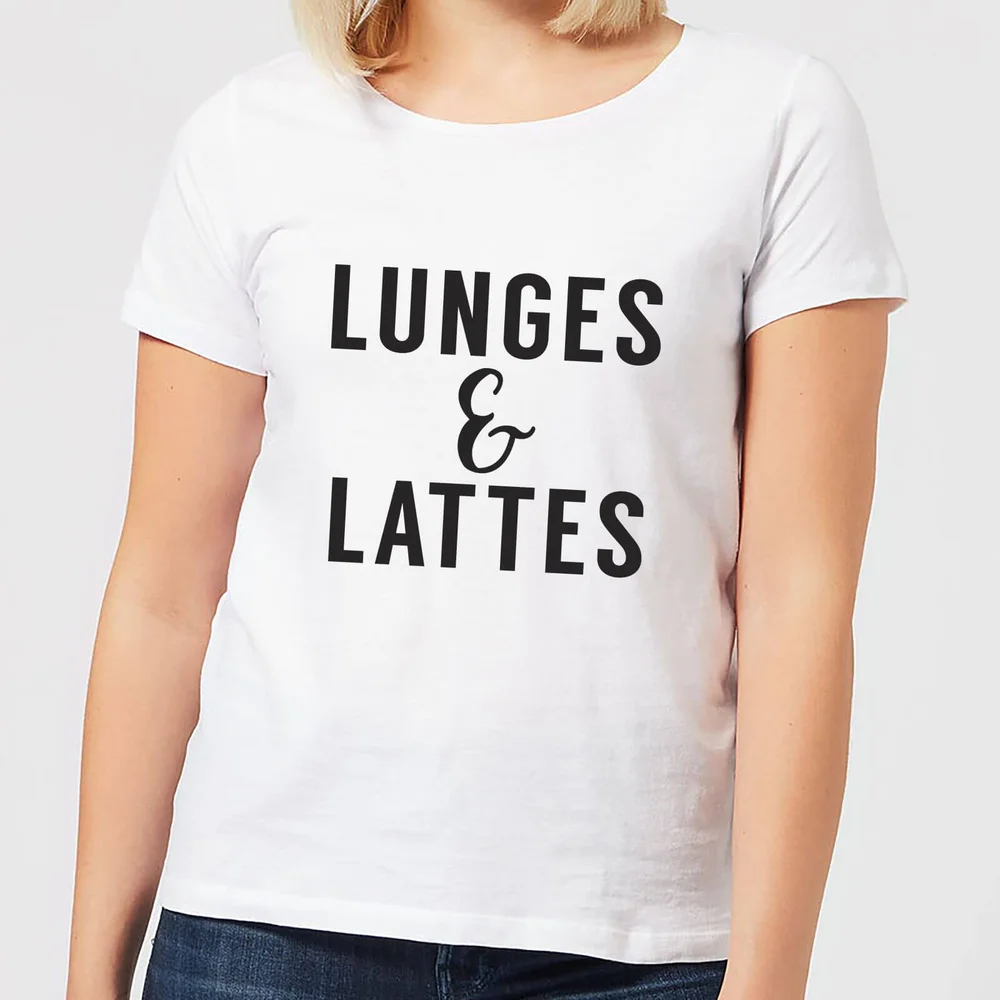 Lunges and Lattes Women's T-Shirt - White - S - Blanc Image 1