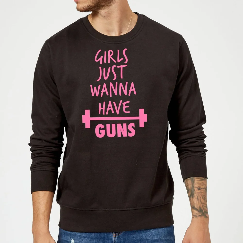 Girls Just Wanna have Guns Sweatshirt - Black - S - Noir Image 1