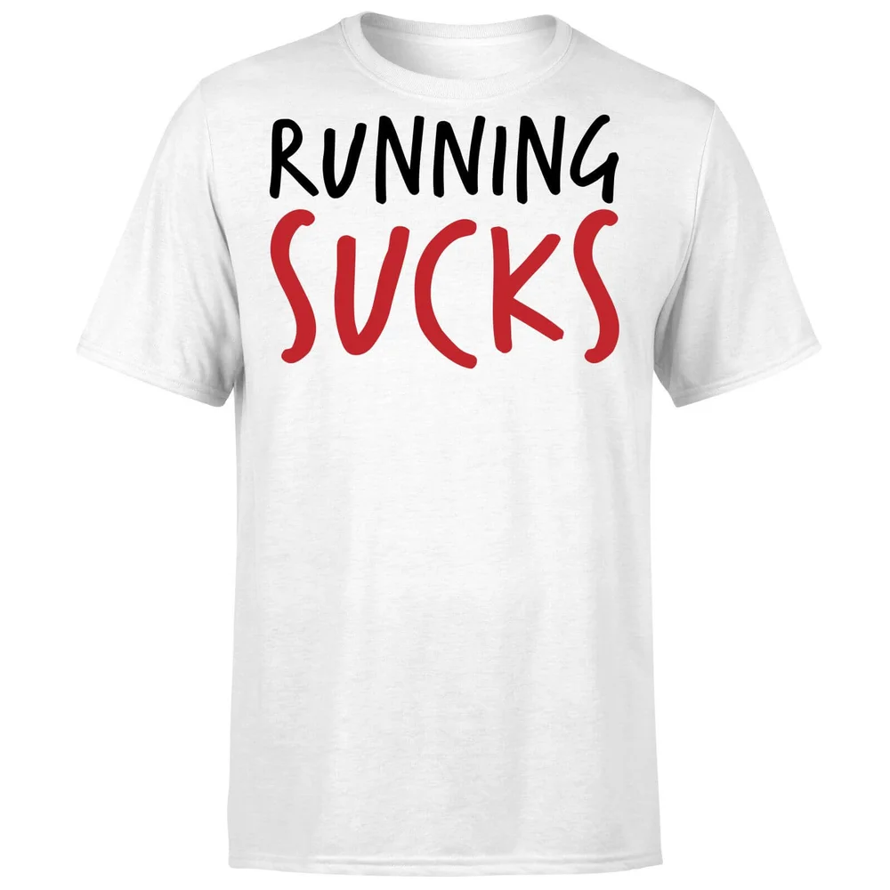Running Sucks T-Shirt - White - S - Blanc Image 1