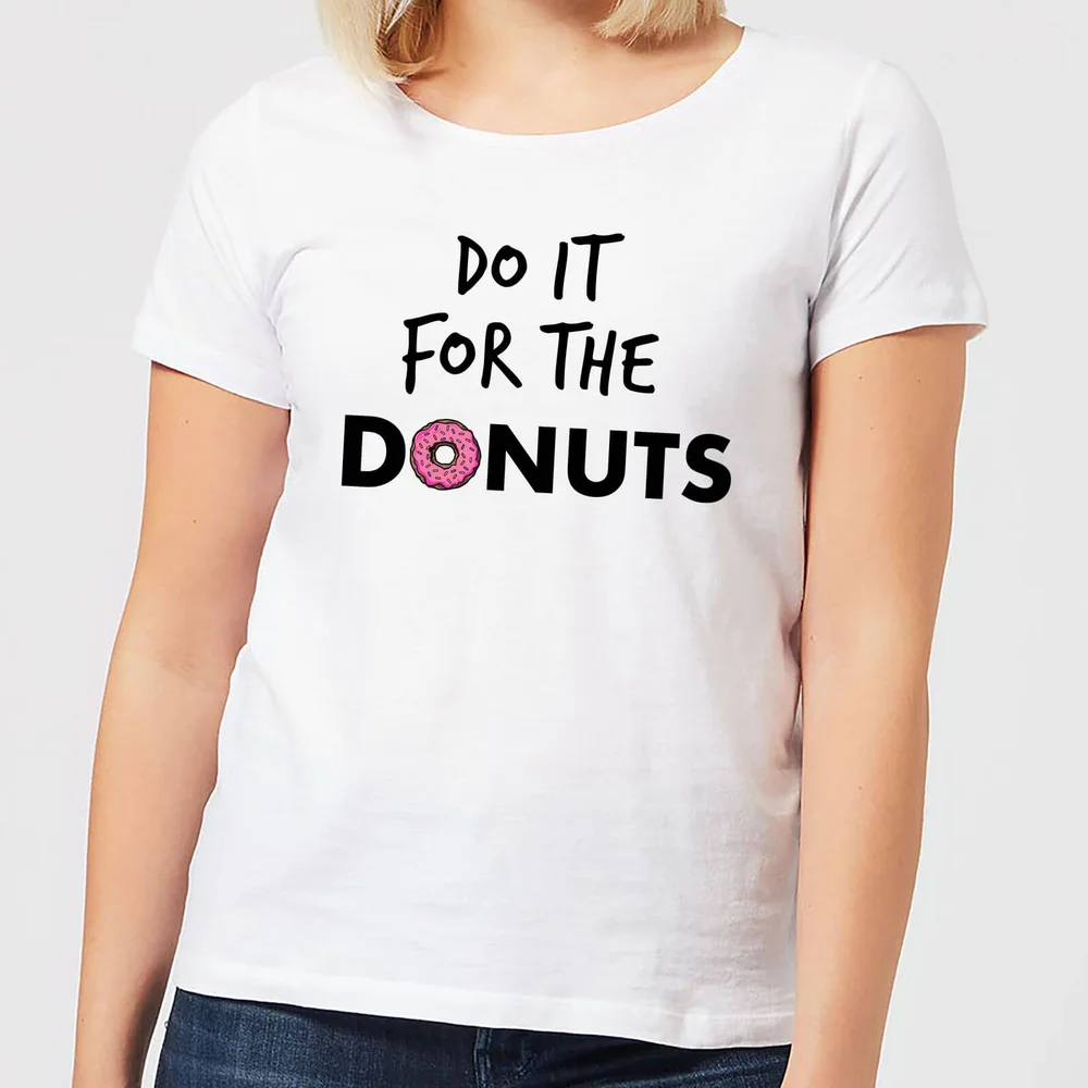 Do it for Donuts Women's T-Shirt - White - S - Blanc Image 1