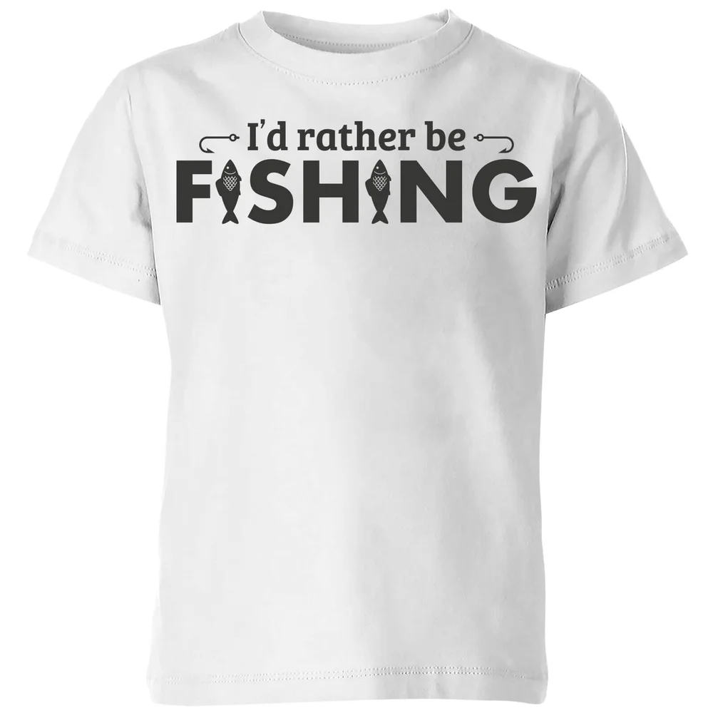 Id Rather be Fishing Kids' T-Shirt - White - 3-4 ans Image 1