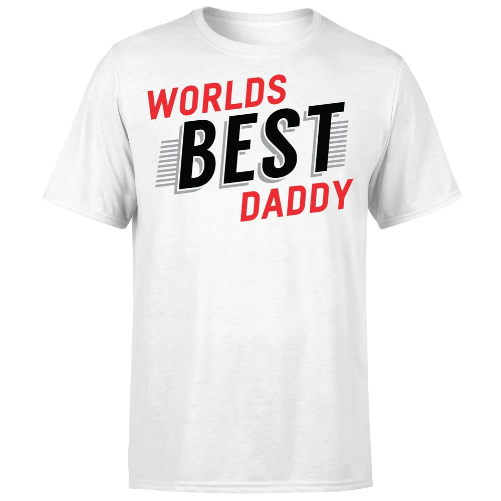 Worlds Best Daddy T-Shirt - White - S - Blanc Image 1