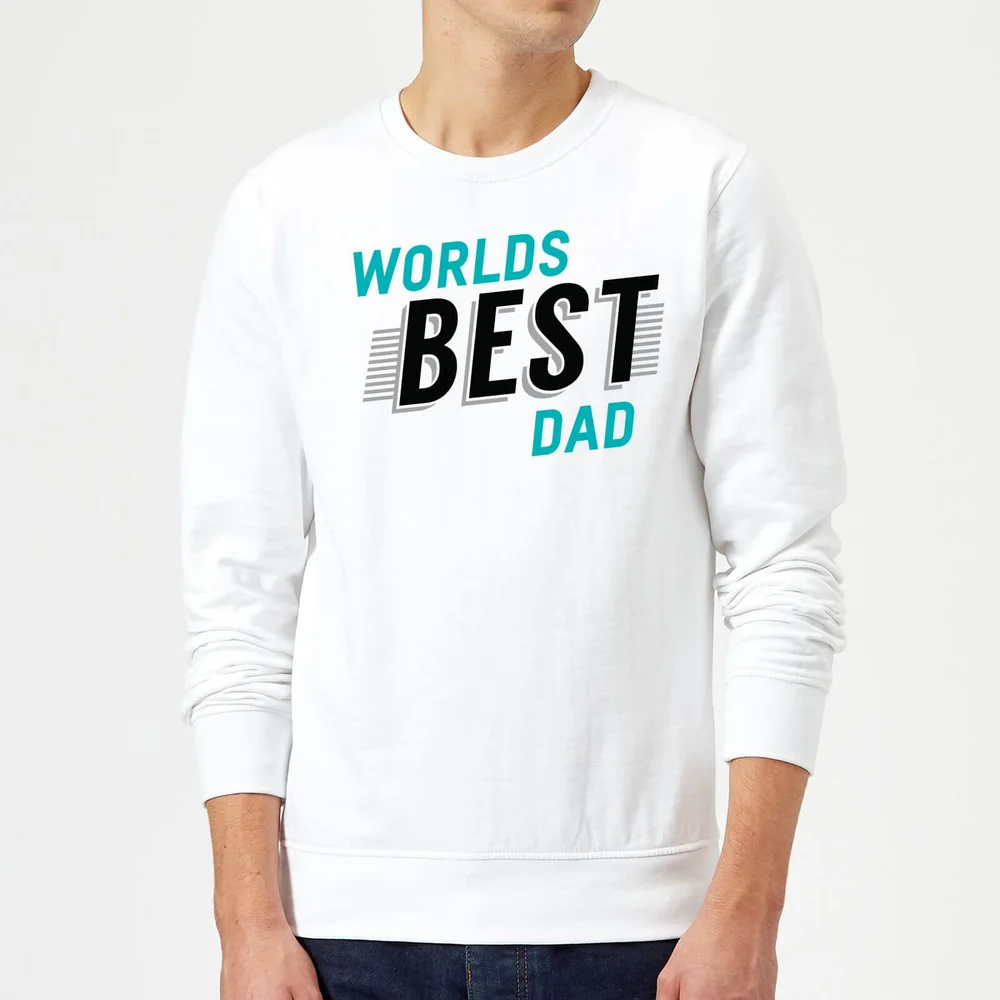 Worlds Best Dad Sweatshirt - White - S - Blanc Image 1