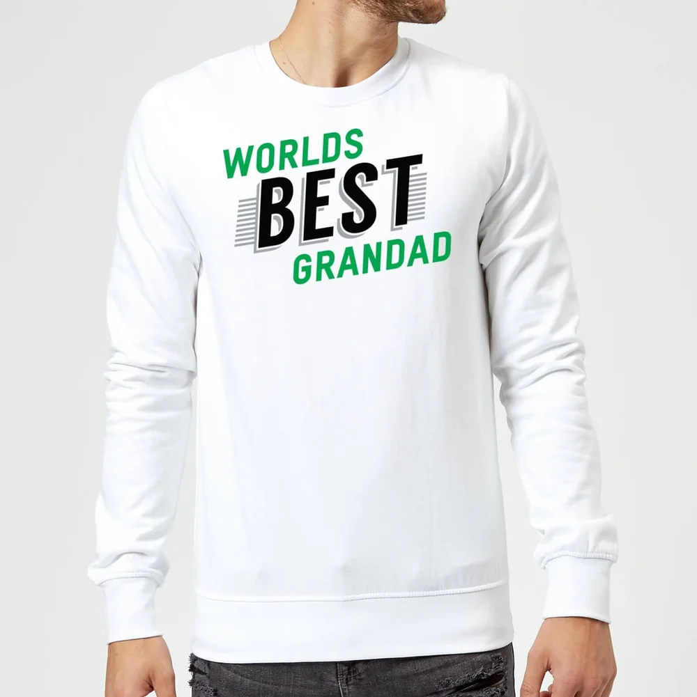 Worlds Best Grandad Sweatshirt - White - S - Blanc Image 1