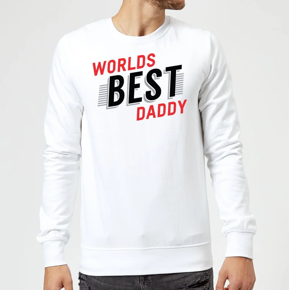 Worlds Best Daddy Sweatshirt - White - S - Blanc Image 1
