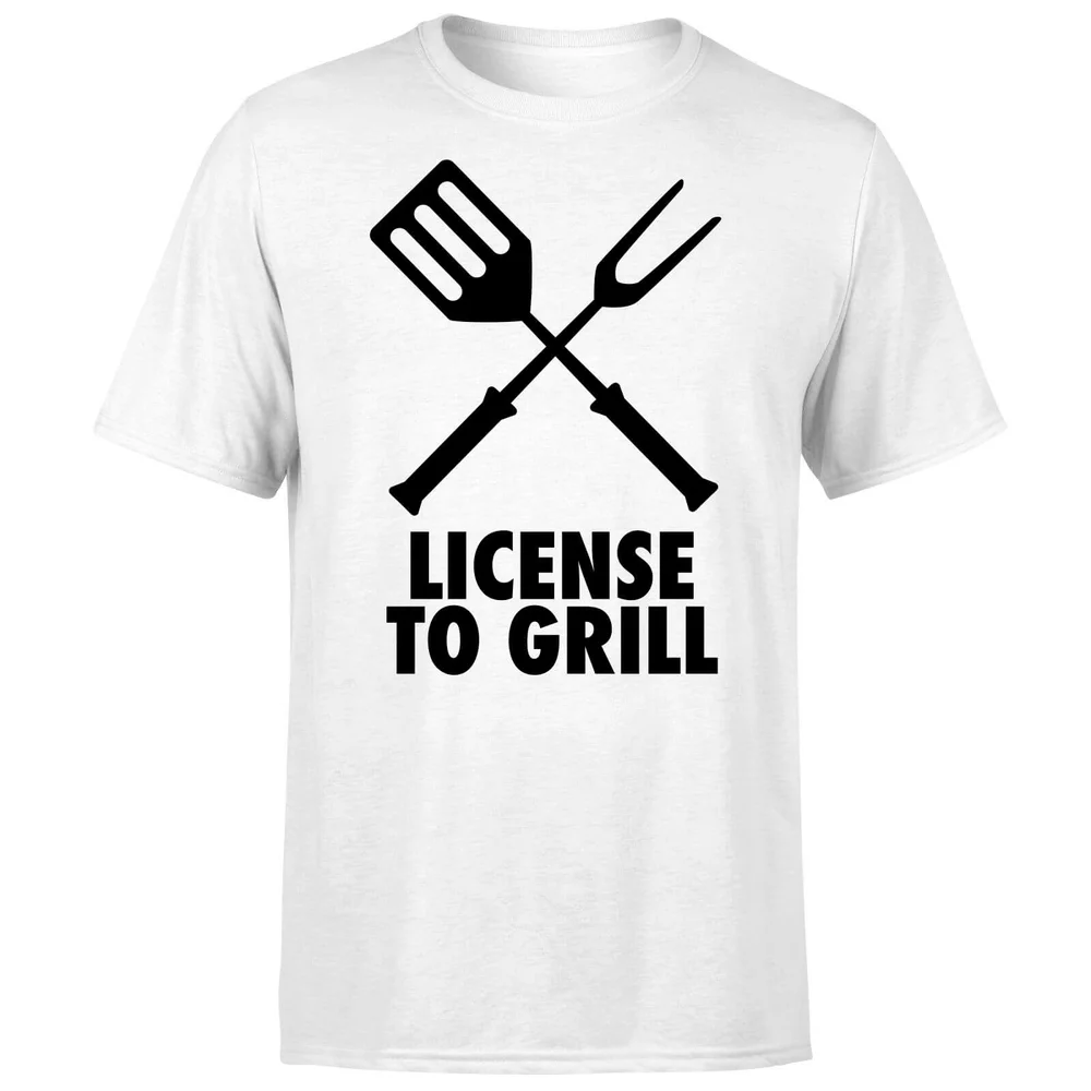 License to Grill T-Shirt - White - S - Blanc Image 1