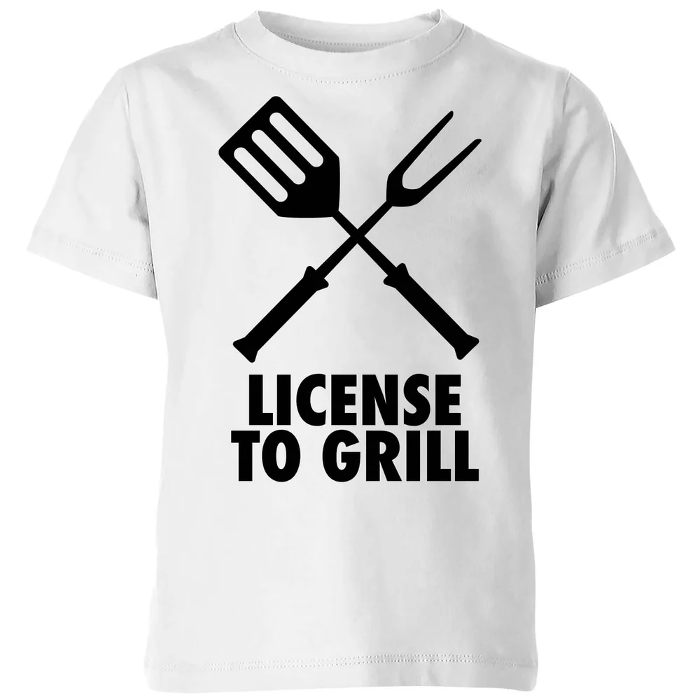 License to Grill Kids' T-Shirt - White - 3-4 ans - Blanc Image 1