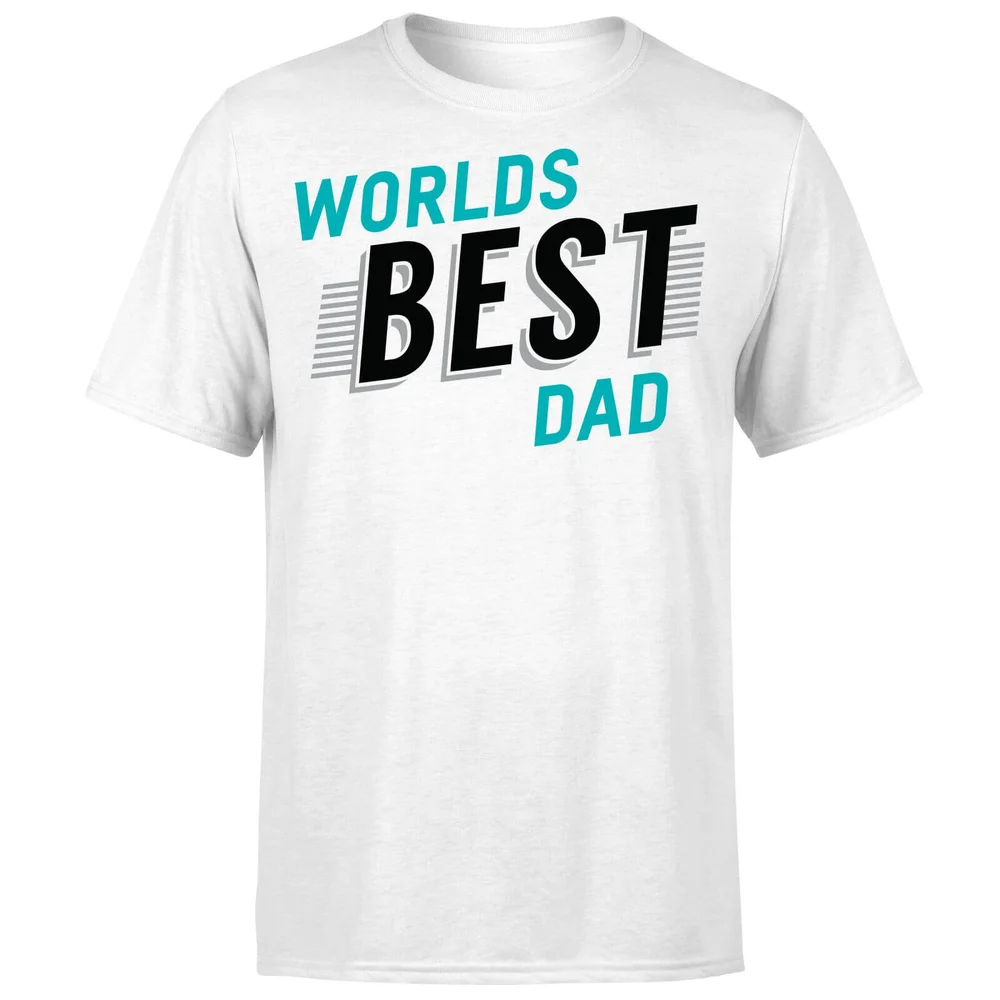 Worlds Best Dad T-Shirt - White - S - Blanc Image 1