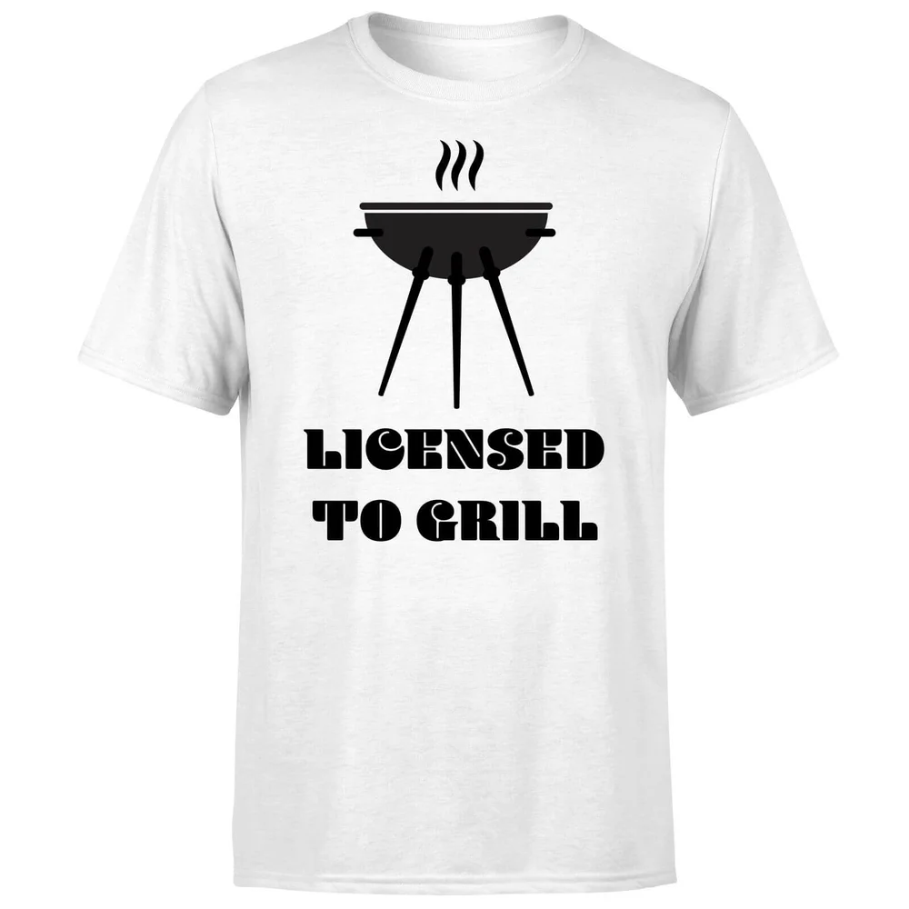 Licensed to Grill T-Shirt - White - S - Blanc Image 1