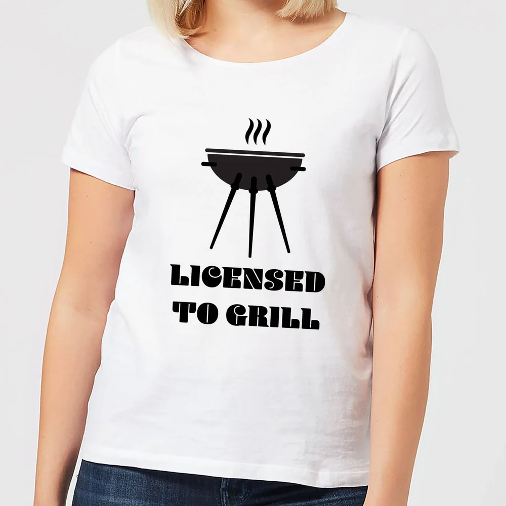 Licensed to Grill Women's T-Shirt - White - S - Blanc Image 1