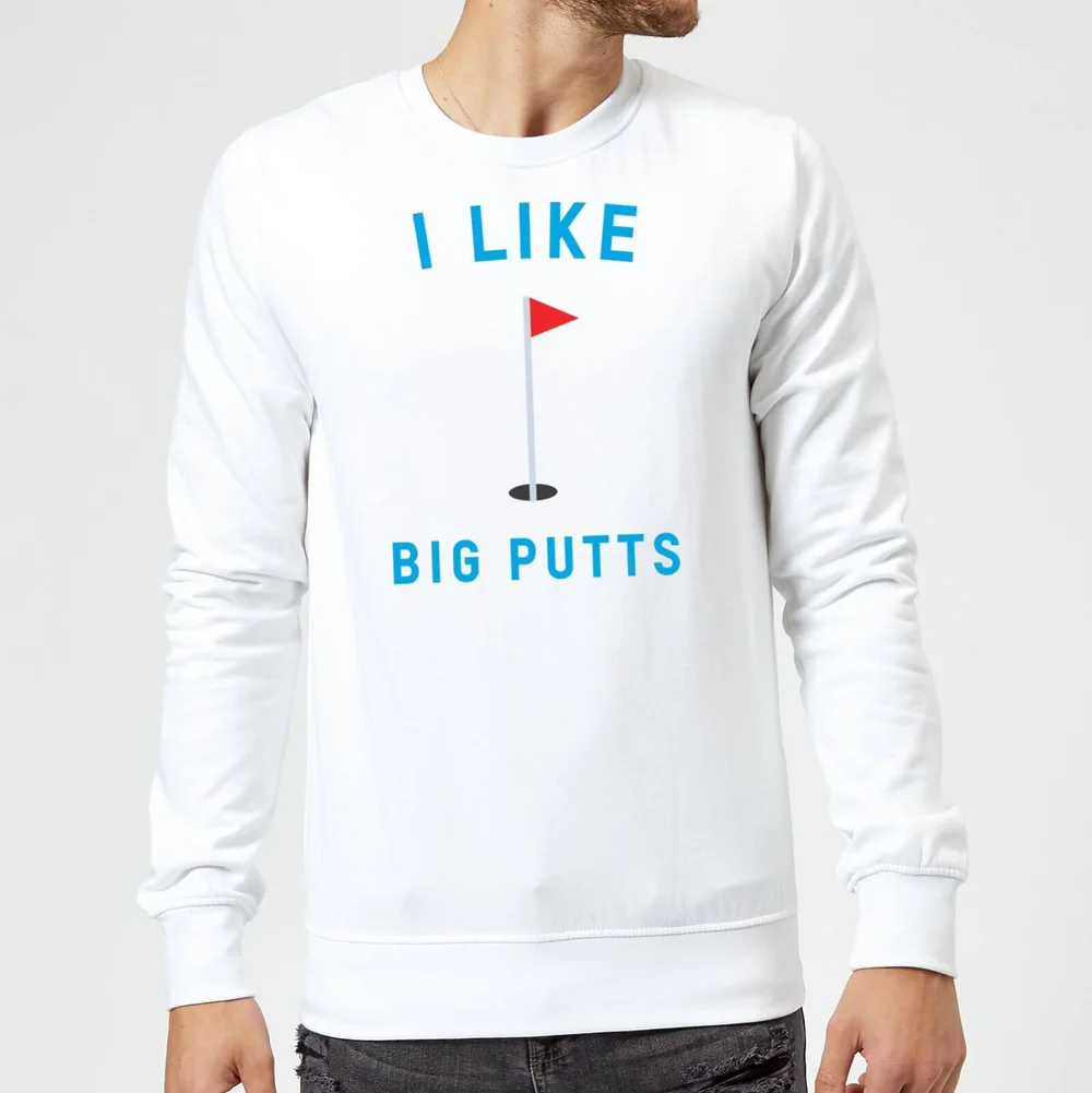 I Like Big Putts Sweatshirt - White - S - Blanc Image 1