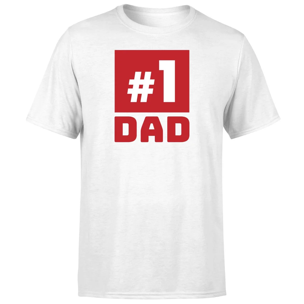 Number 1 Dad T-Shirt - White - S - Blanc Image 1