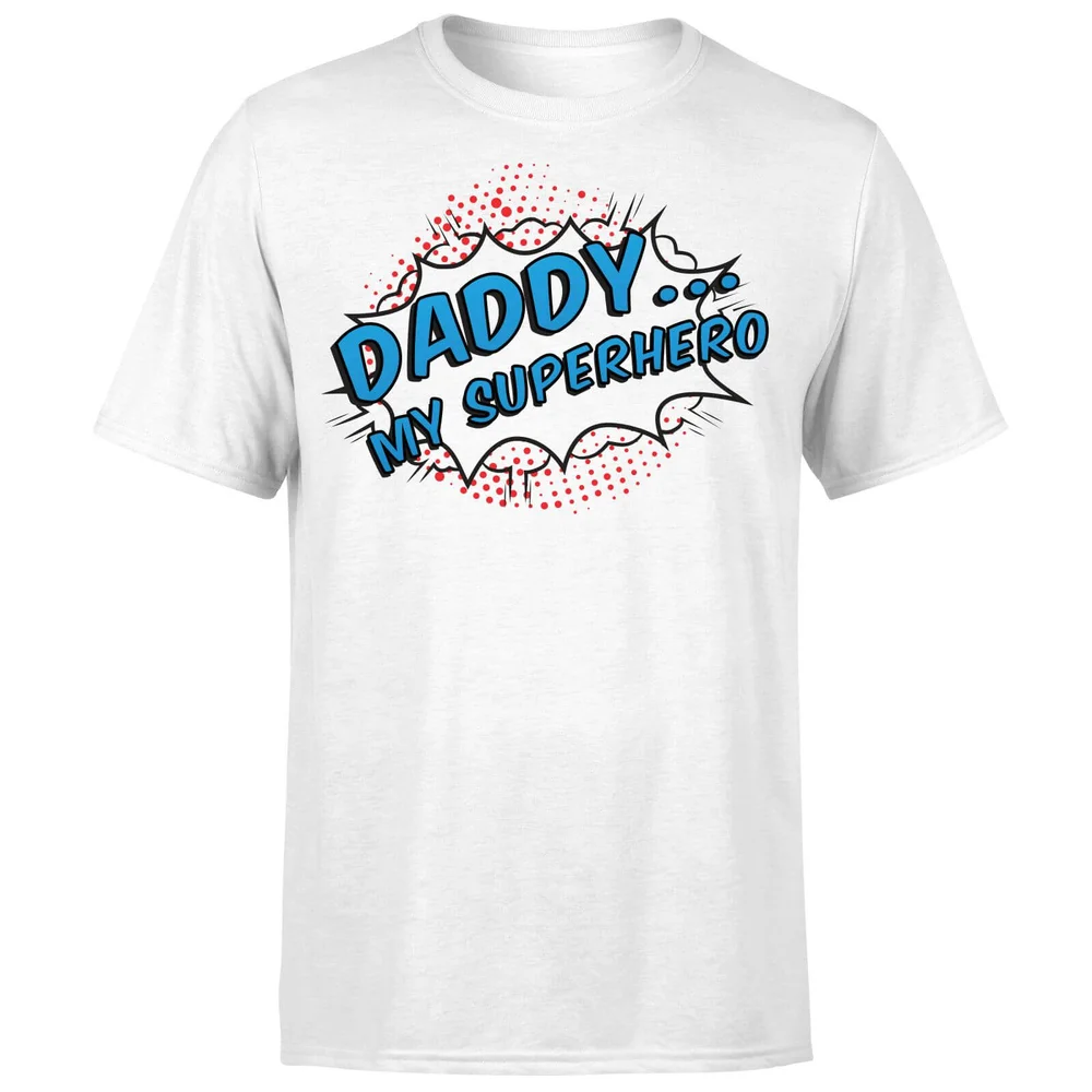 Daddy My Superhero T-Shirt - White - S - Blanc Image 1