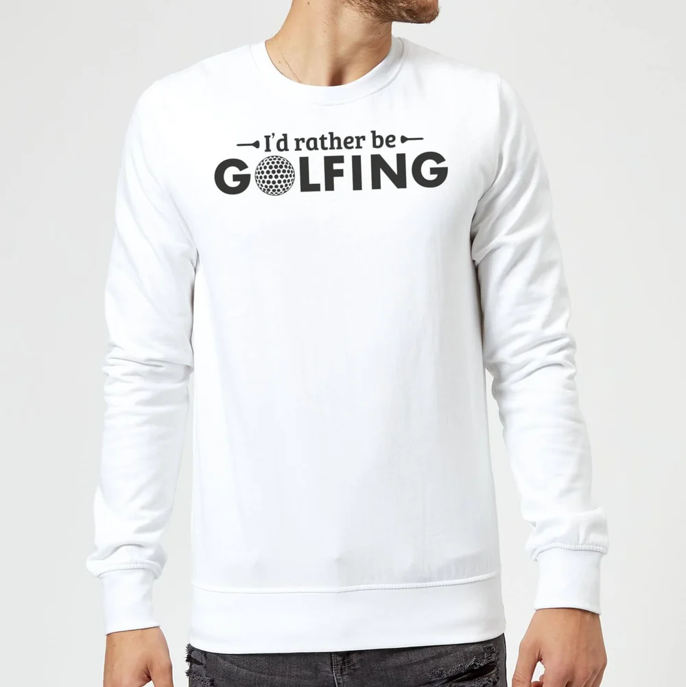 Id rather be Golfing Sweatshirt - White - S - Blanc Image 1