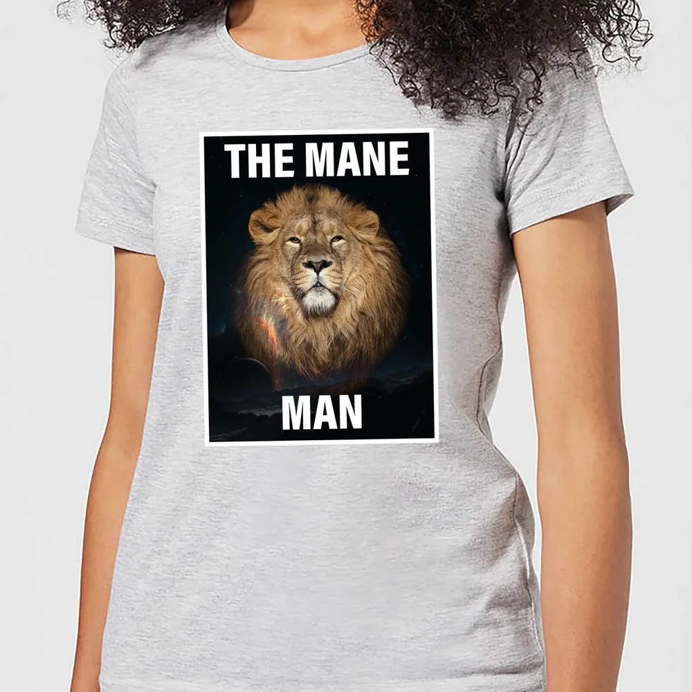 The Mane Man Women's T-Shirt - Grey - S - Gris Image 1