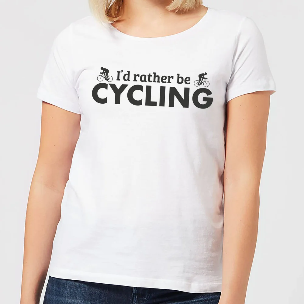 I'd Rather be Cycling Women's T-Shirt - White - S - Blanc Image 1