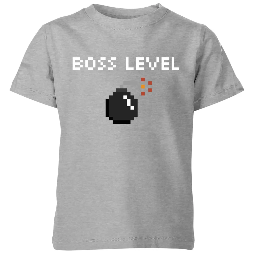 Boss Level Gaming Kids T-Shirt - Grey - 3-4 ans - Gris Image 1