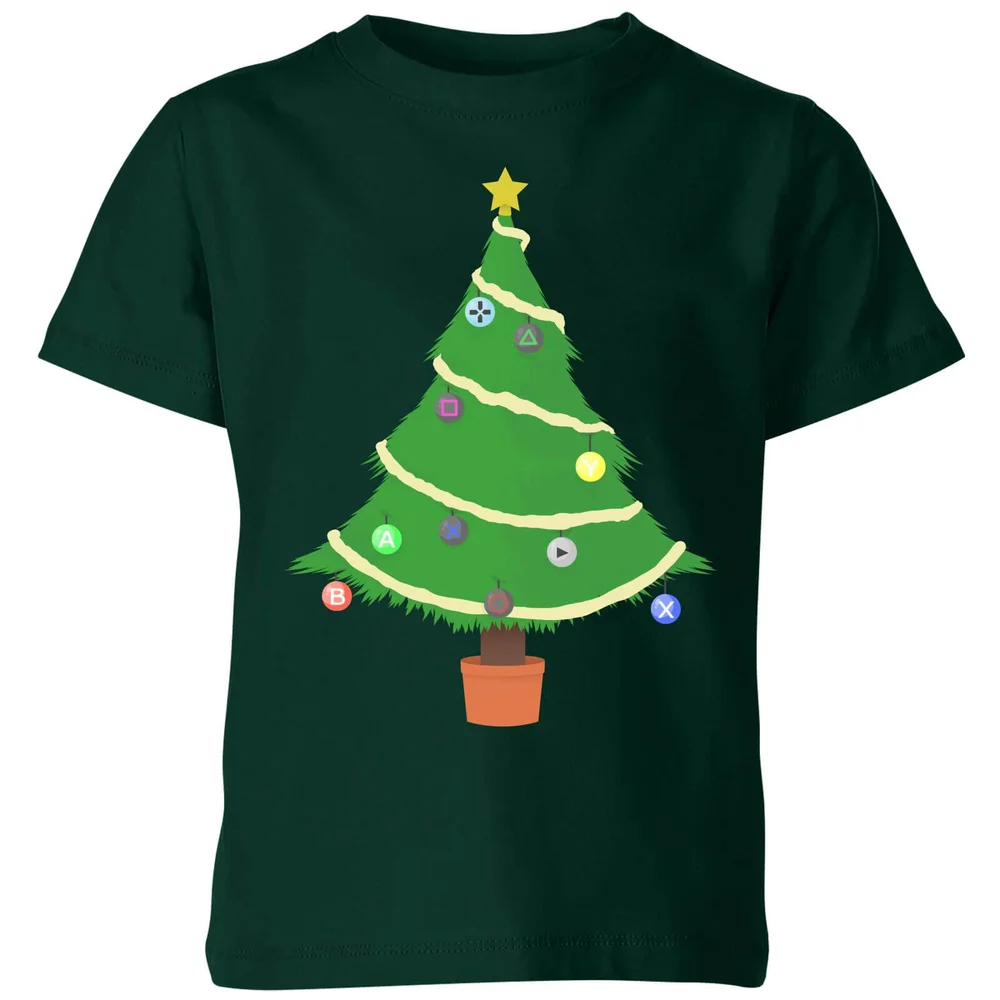 Buttons Tree Kids' T-Shirt - Forest Green - 3-4 ans - Forest Green Image 1