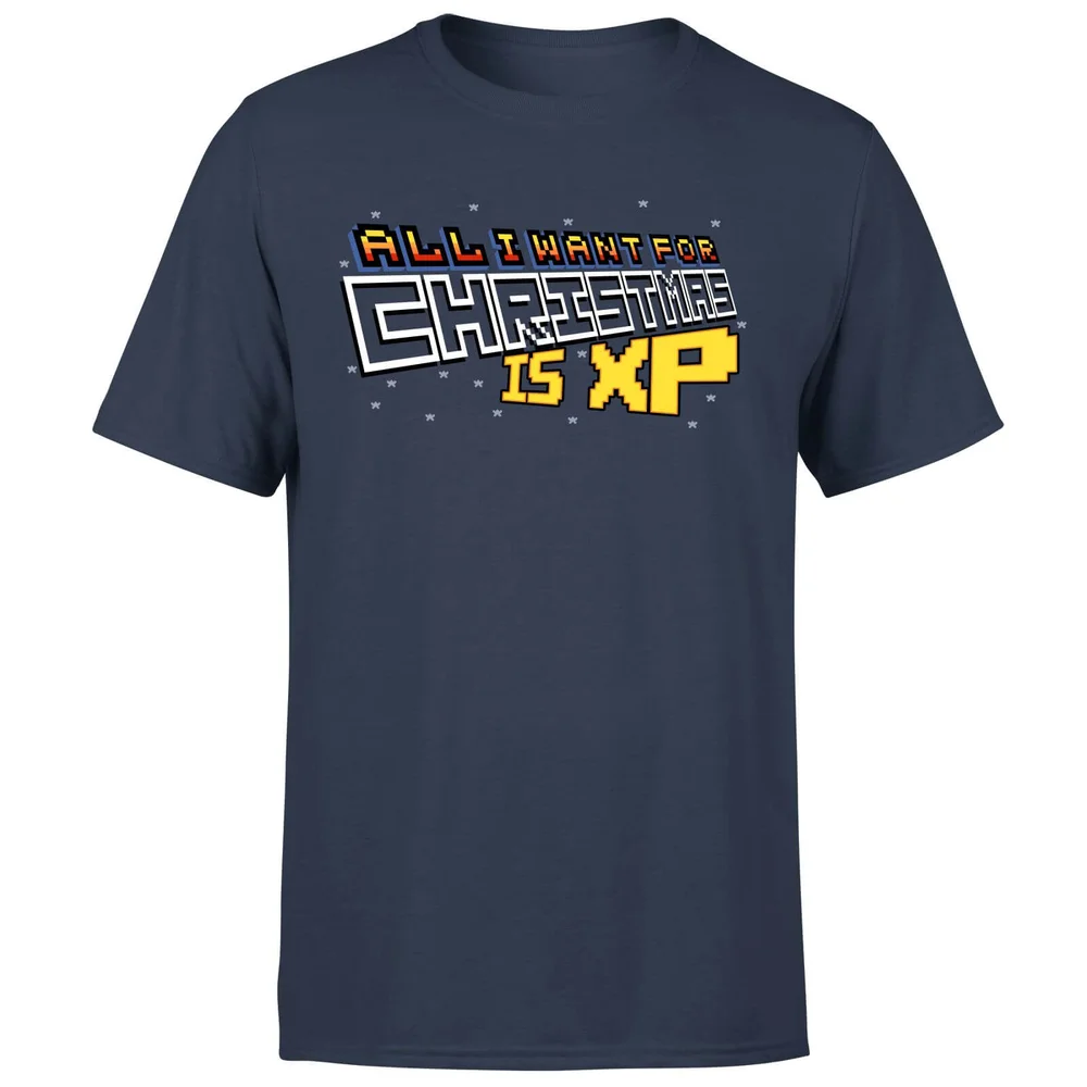 All I Want For Xmas Is XP T-Shirt - Navy - S - Bleu Marine Image 1