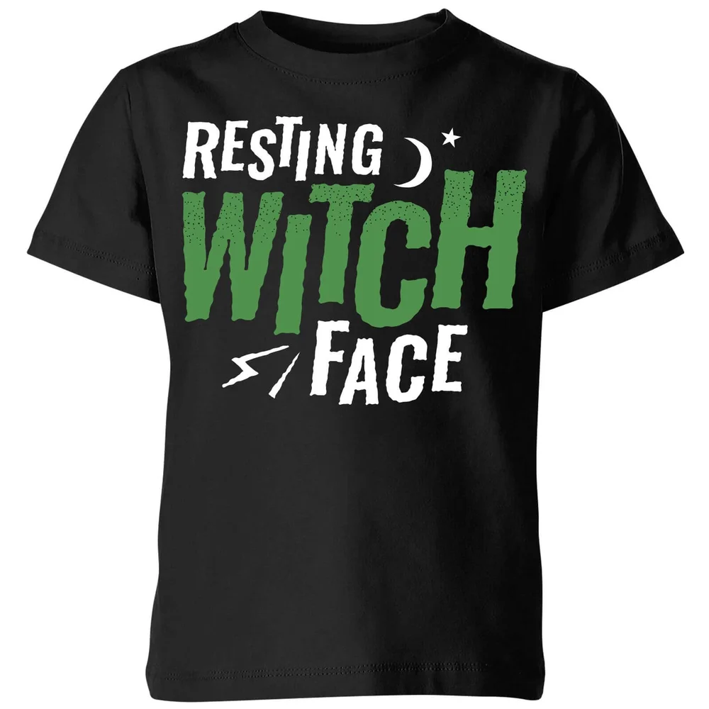 Resting Witch Face Kids' T-Shirt - Black - 3-4 ans - Noir Image 1