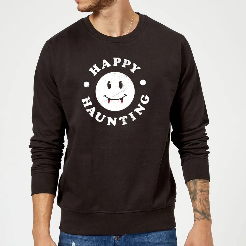 Happy Haunting Sweatshirt - Black - S - Noir Image 1
