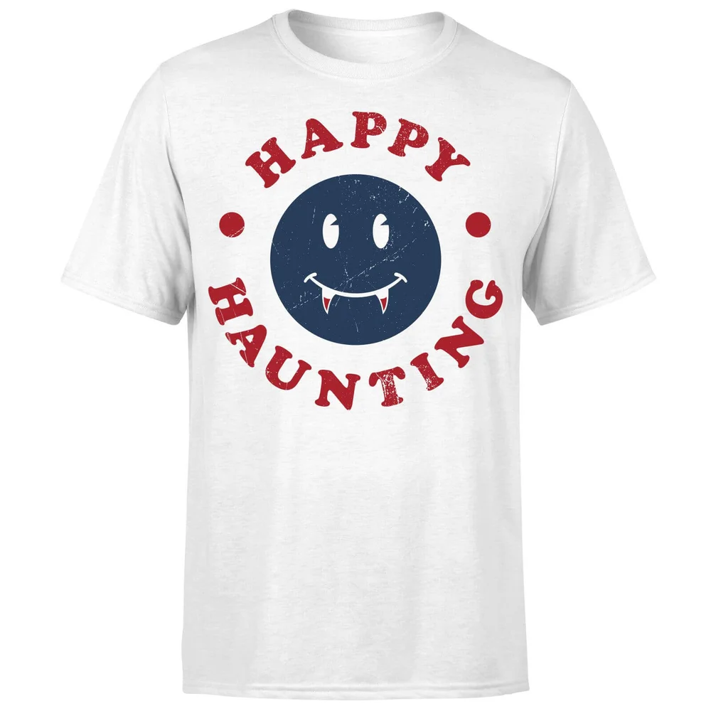 Happy Haunting Fang T-Shirt - White - S - Blanc Image 1