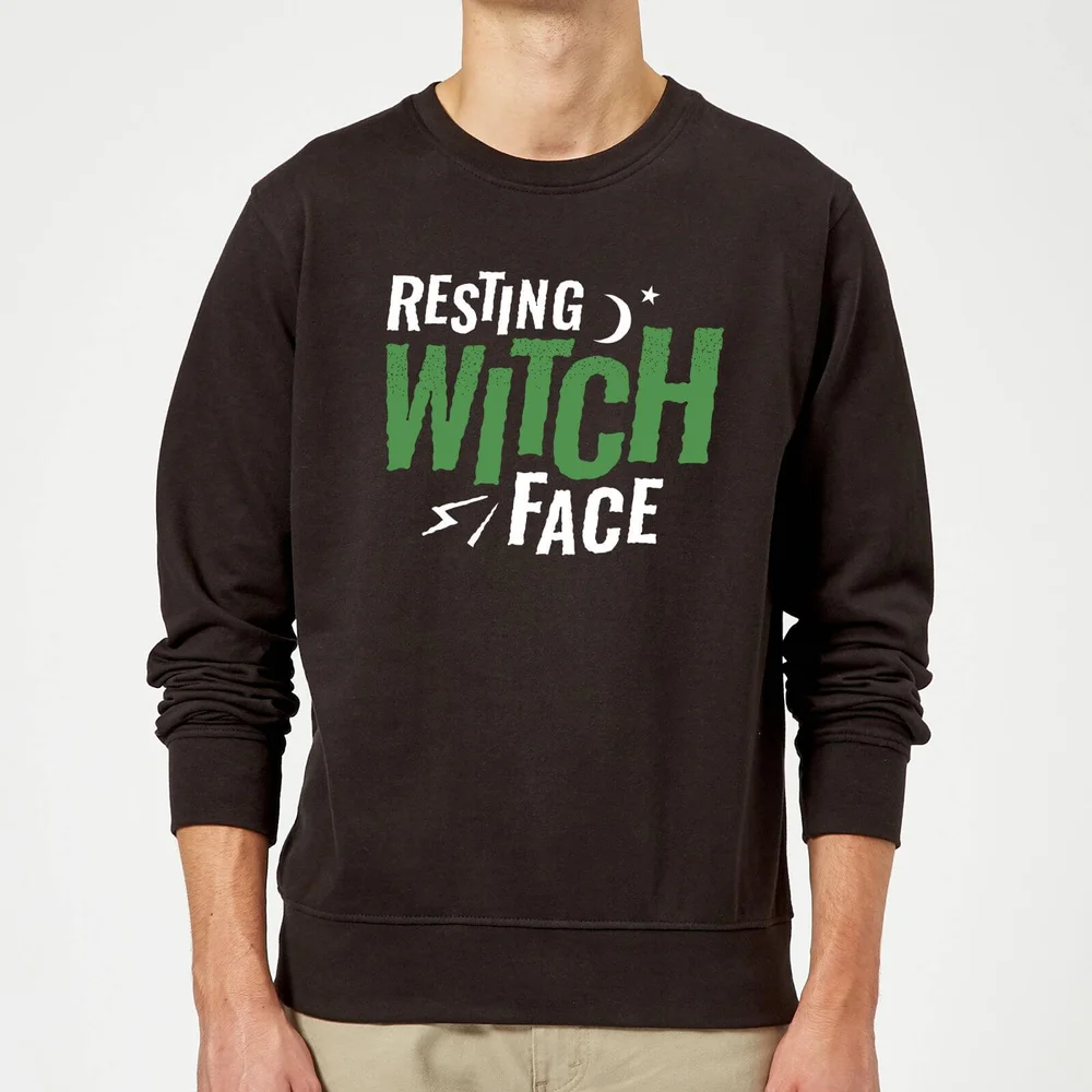Resting Witch Face Sweatshirt - Black - S - Noir Image 1