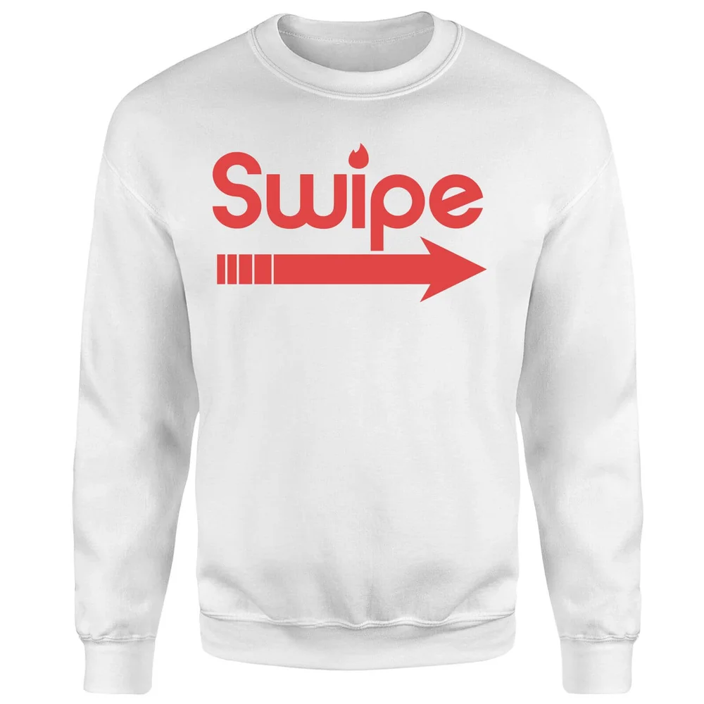 Swipe Right Sweatshirt - White - S - Blanc Image 1