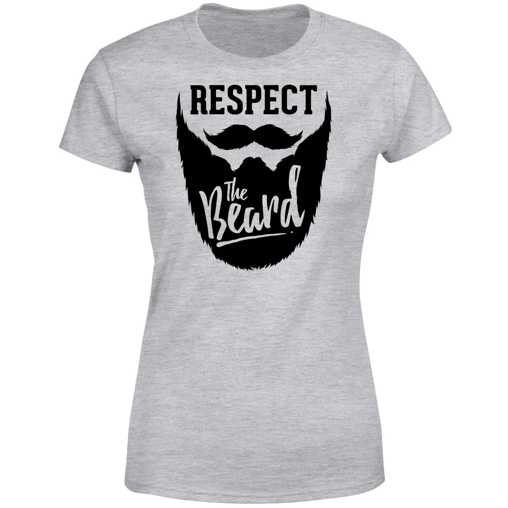 Respect the Beard Women's T-Shirt - Grey - S - Gris Image 1