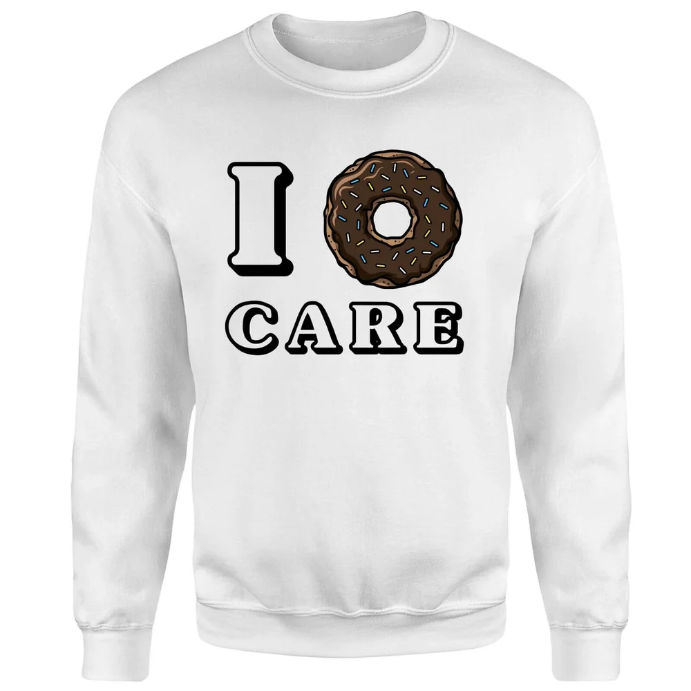 I Donut Care Sweatshirt - White - S - Blanc Image 1