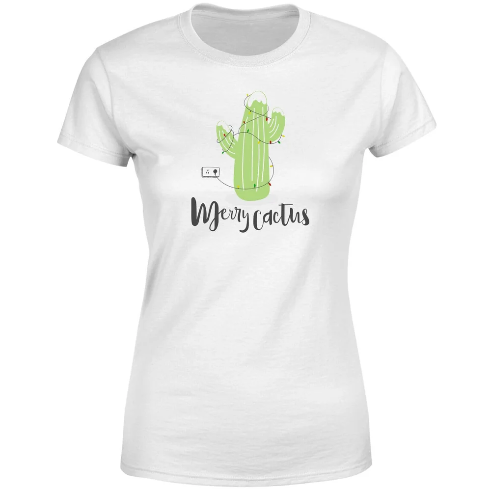 Merry Cactus Women's T-Shirt - White - S - Blanc Image 1