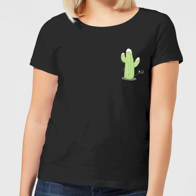 Cactus Fairy Lights Women's T-Shirt - Black