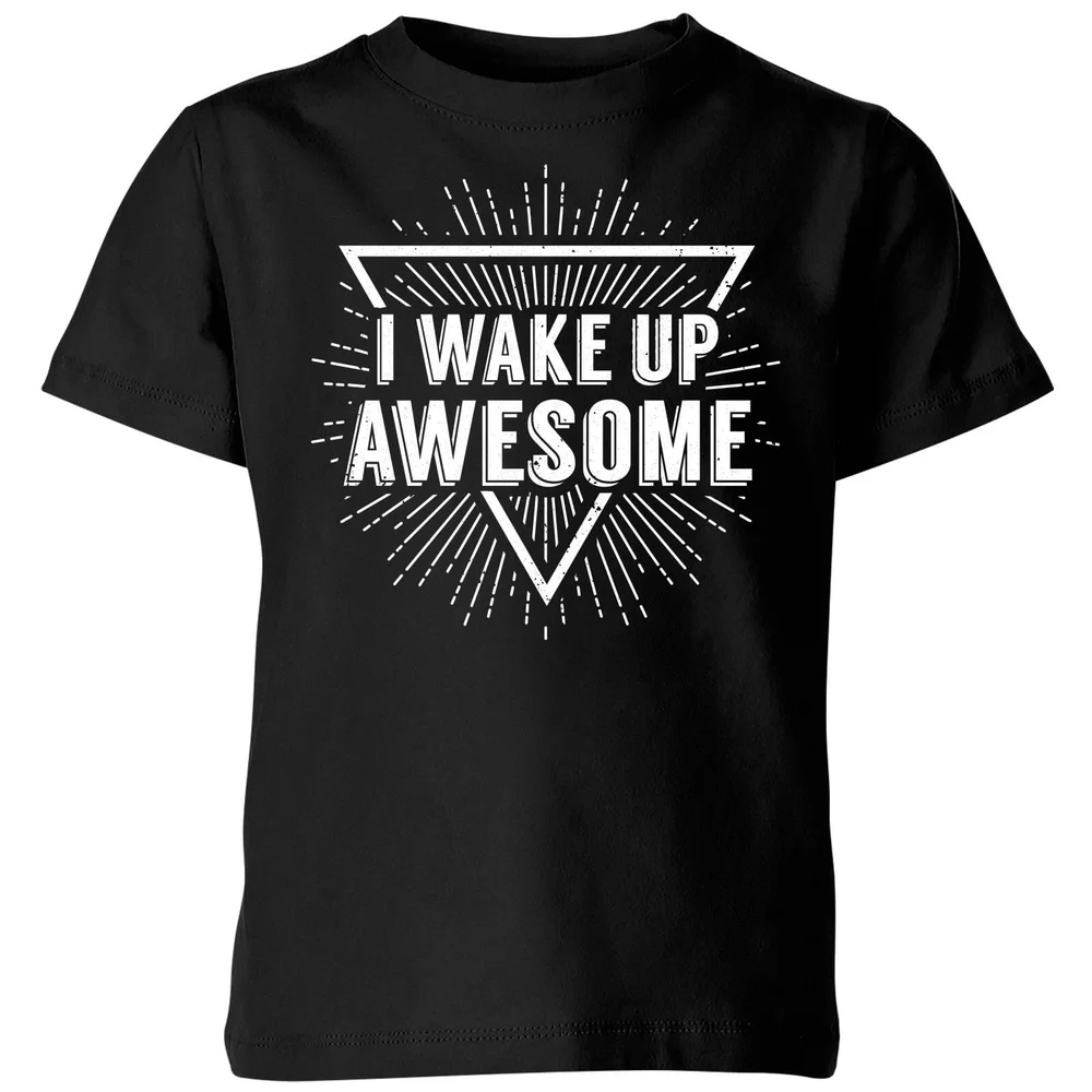 I Wake up Awesome Kids' T-Shirt - Black - 3-4 ans - Noir Image 1