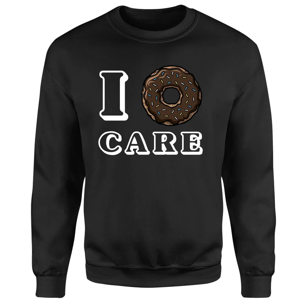 I Donut Care Sweatshirt - Black - S - Noir Image 1