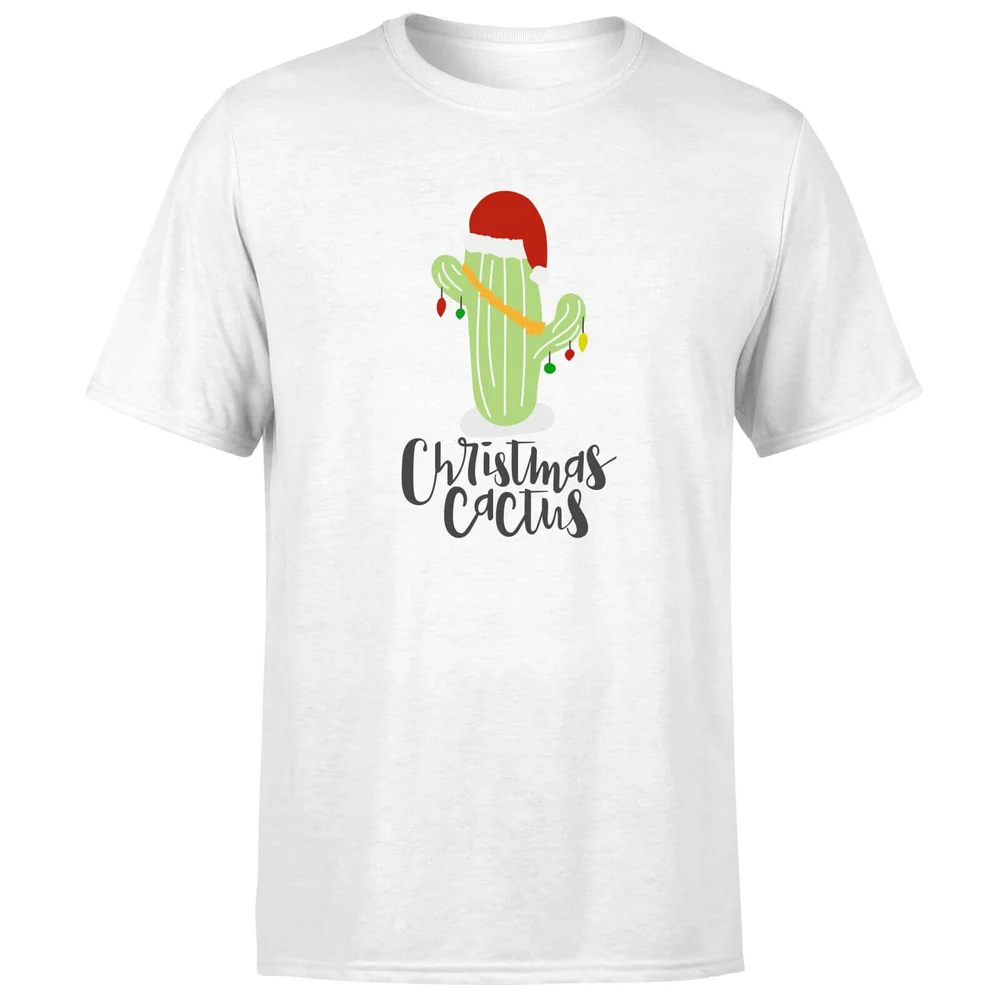 Christmas Cactus T-Shirt - White - S - Blanc Image 1