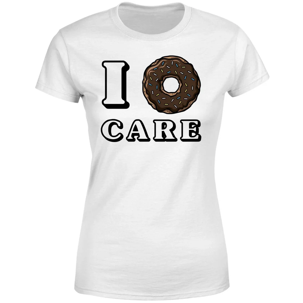 I Donut Care Women's T-Shirt - White - S - Blanc Image 1