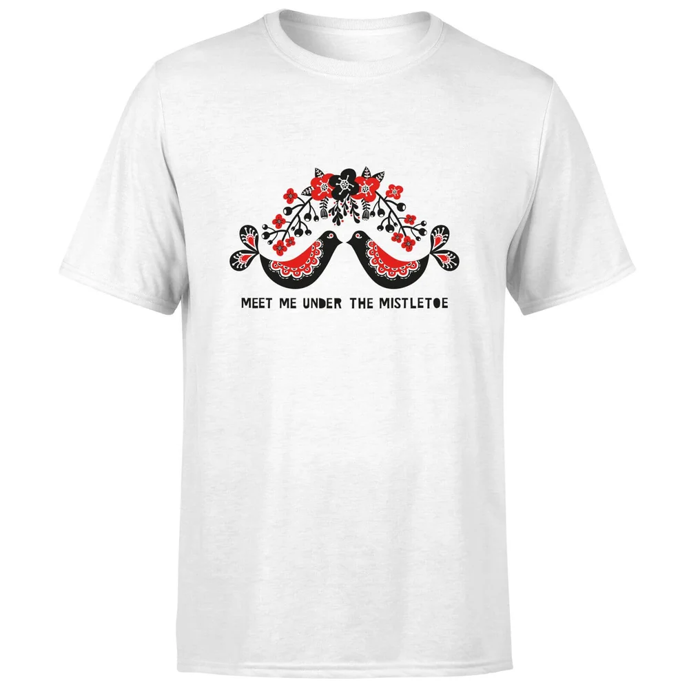 Meet Me Underneath The Mistletoe T-Shirt - White - S - Blanc Image 1