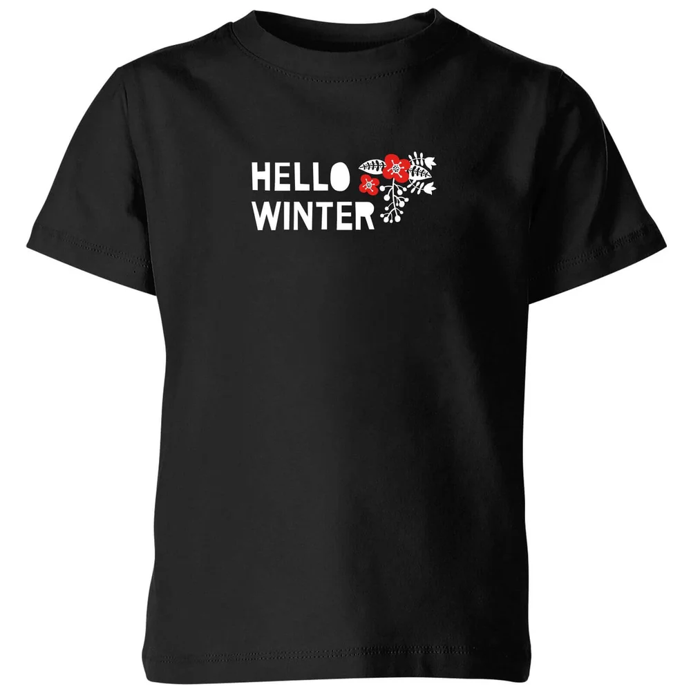 Hello Winter Kids' T-Shirt - Black - 3-4 ans - Noir Image 1