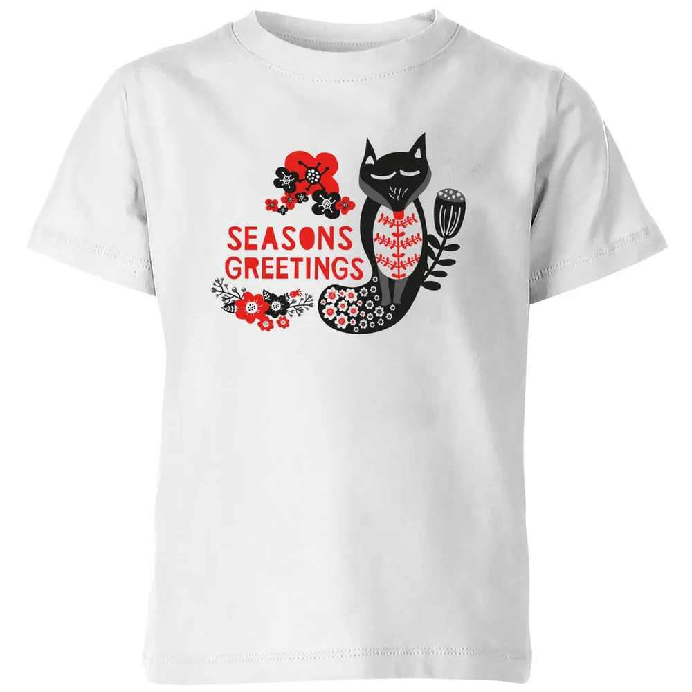 Season's Greetings Kids' T-Shirt - White - 3-4 ans - Blanc Image 1