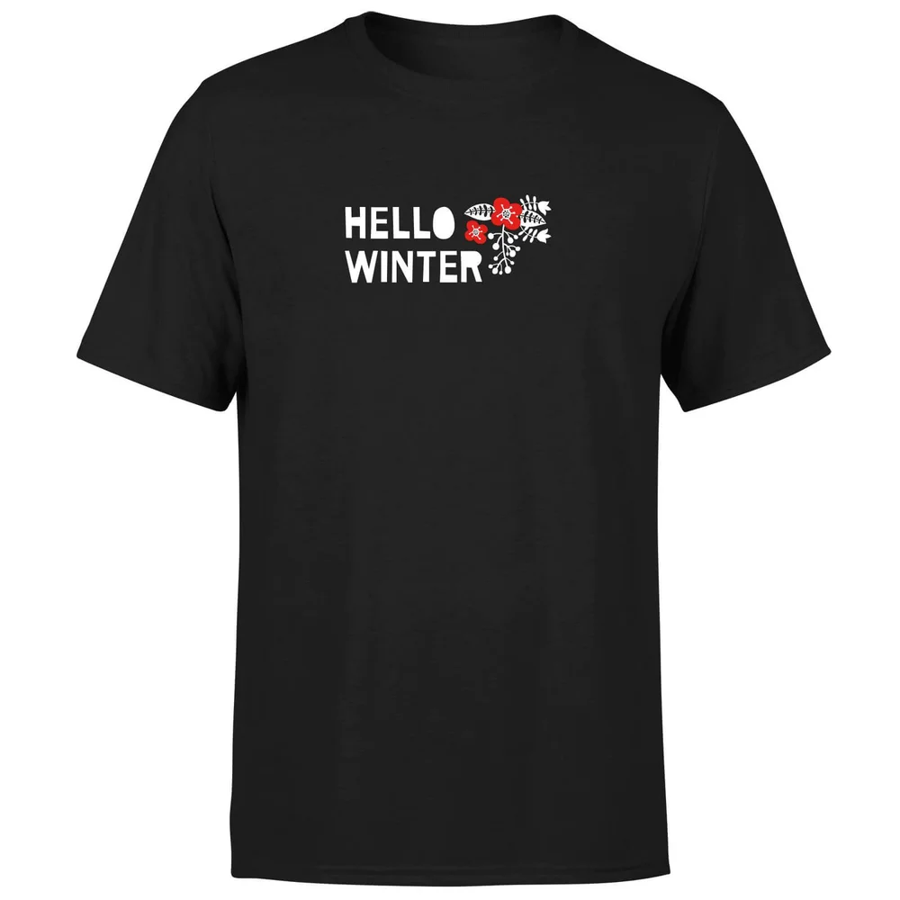 Hello Winter T-Shirt - Black - S - Noir Image 1