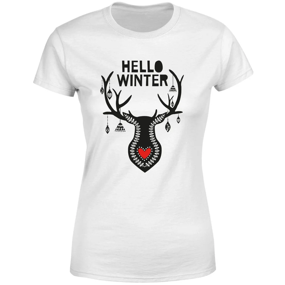 Hello Winter Women's T-Shirt - White - S - Blanc Image 1