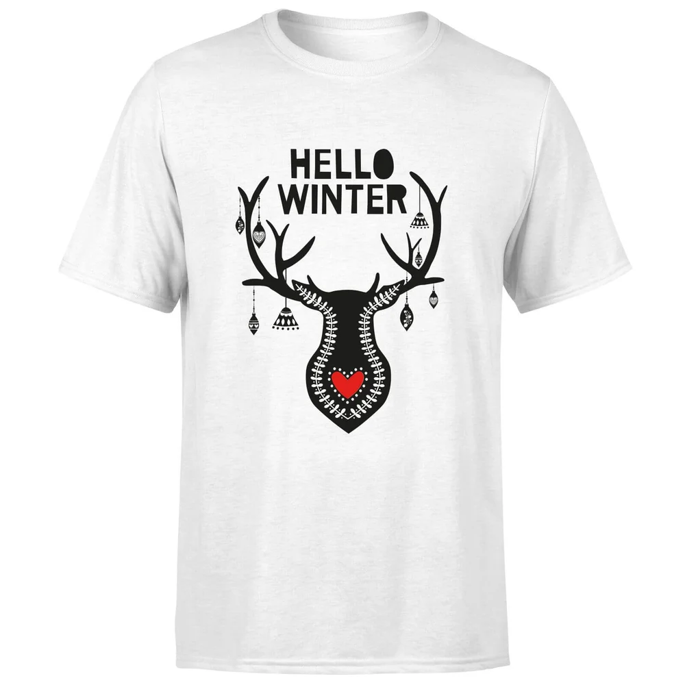 Hello Winter T-Shirt - White - S - Blanc Image 1