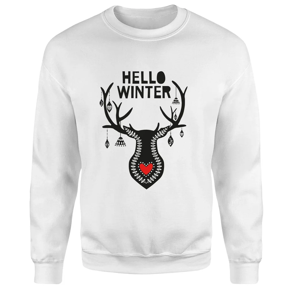 Pull de Noël Homme Hello Winter - Blanc - S - Blanc Image 1