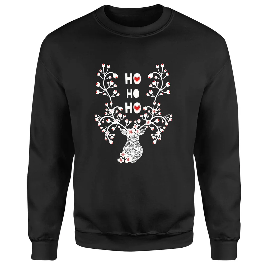 Pull de Noël Homme Ho Ho Ho Rennes - Noir - S - Noir Image 1