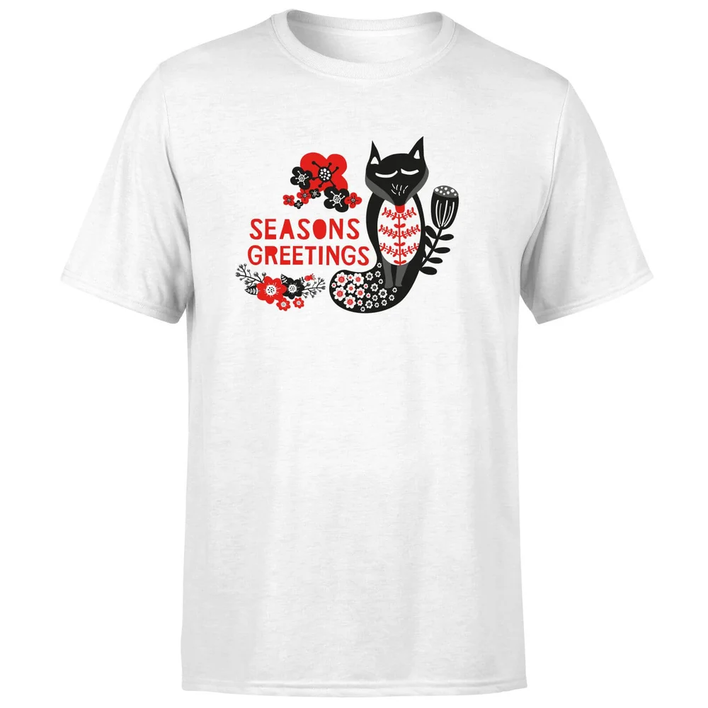 Season's Greetings T-Shirt - White - S - Blanc Image 1