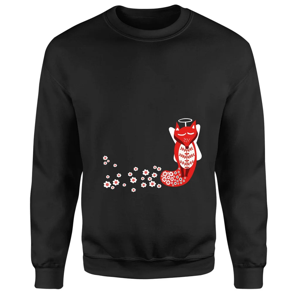 Pull de Noël Homme Flower Fox - Noir - S - Noir Image 1